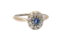 Bague 52 Bague en or jaune, saphir et diamants, milieu du XXe siècle 58 Facettes 11228
