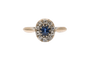 Bague 52 Bague en or jaune, saphir et diamants, milieu du XXe siècle 58 Facettes 11228