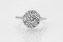 Bague 55 Bague fleur en or blanc et platine sertie de diamants 58 Facettes 11263