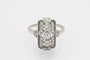 Bague 54 Bague Art déco en or blanc 14 ct et platine, diamants 58 Facettes KLD1