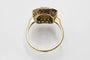 Bague 53 Bague en or jaune avec saphir ovale et diamants 58 Facettes 11262