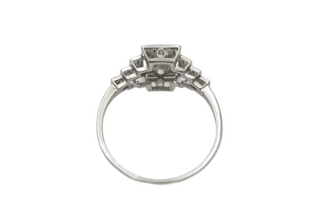 Bague 59 Bague Art déco en platine et diamants taille brillant ancien 58 Facettes 11327