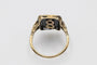 Bague 56 Art déco - Bague en or jaune et blanc, onyx et diamants 58 Facettes 11496