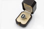 Bague 56 Art déco - Bague en or jaune et blanc, onyx et diamants 58 Facettes 11496