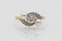 Bague 57 Bague vintage en or jaune et platine, diamants et perles 58 Facettes 11575