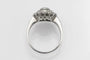 Bague 52 Bague en platine avec diamants et émeraudes 58 Facettes 11080