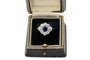 Bague Bague ancienne ovale en or blanc 18 carats, saphir et diamants 58 Facettes 11482