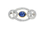 Broche Art Déco - Broche en or blanc, saphir cabochon et diamants 58 Facettes 10835