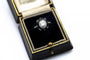 Bague 59 Art déco - Bague en platine avec diamant 0,85 ct et saphir synthétique 58 Facettes 11777