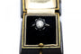 Bague 59 Art déco - Bague en platine avec diamant 0,85 ct et saphir synthétique 58 Facettes 11777