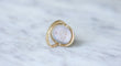 Bague 55 Bague micro-mosaïque bouquet de fleurs en or jaune 58 Facettes