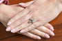 Bague 50.5 Bague Art déco saphir facetté et diamants en or 14 carats et platine 58 Facettes 11769