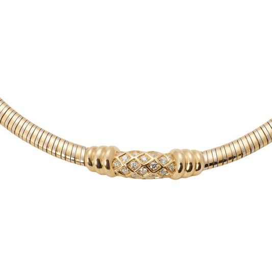 Collier Cartier - Collier en or jaune et blanc 750/1000 avec diamants 58 Facettes