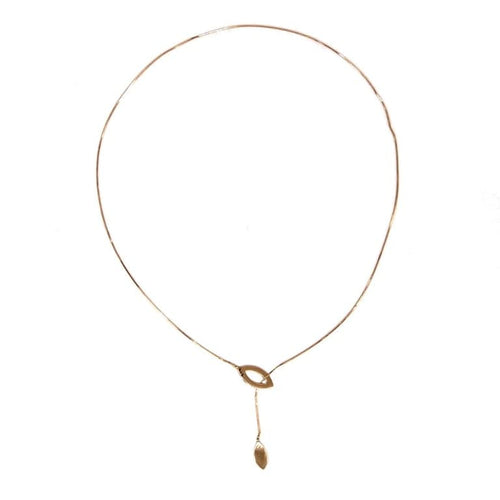 Collier Collier asymétrique contemporain en or jaune 18 carats 58 Facettes CVCO33