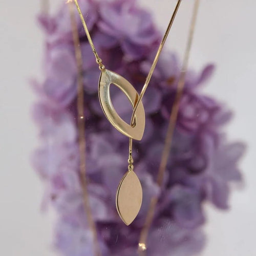 Collier Collier asymétrique contemporain en or jaune 18 carats 58 Facettes CVCO33