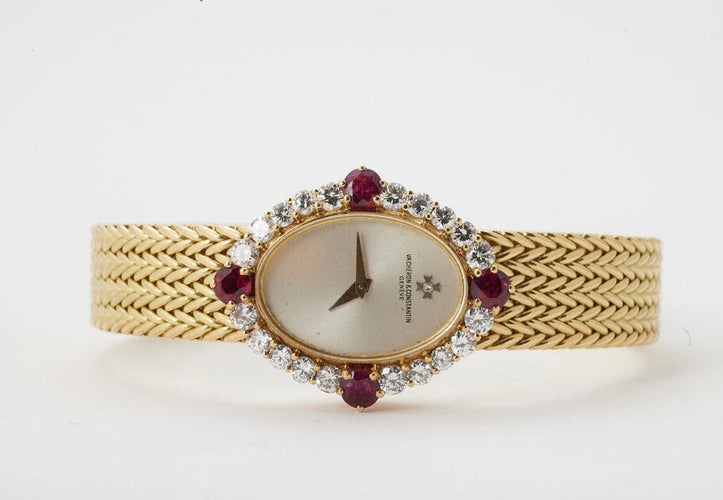 Montre Vacheron Constantin - Montre en or jaune 750 avec diamants et rubis 58 Facettes