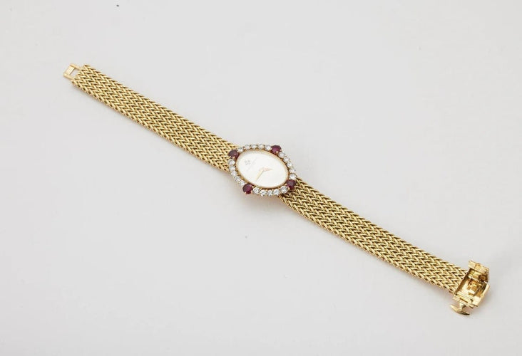 Montre Vacheron Constantin - Montre en or jaune 750 avec diamants et rubis 58 Facettes