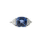 Bague 51 Bague en or blanc 18 carats avec saphir et diamants 58 Facettes