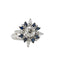 Bague 54 Bague vintage en or blanc 750 avec diamant 1,26 ct et saphir 0,80 ct 58 Facettes