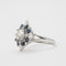 Bague 54 Bague vintage en or blanc 750 avec diamant 1,26 ct et saphir 0,80 ct 58 Facettes