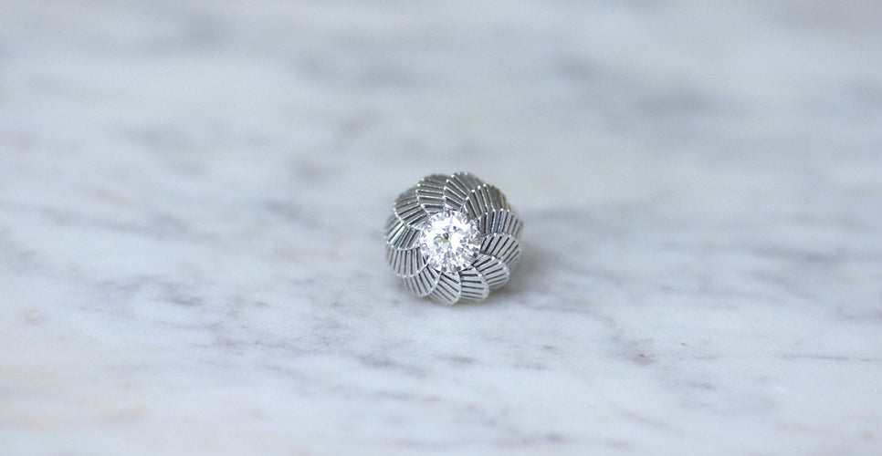 Bague Bague Boule Spirale - Diamant 1,25 ct en platine 58 Facettes