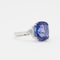 Bague 54 Bague en or blanc 18 carats avec tanzanite et diamants 58 Facettes