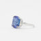 Bague 54 Bague en or blanc 18 carats avec tanzanite et diamants 58 Facettes