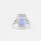 Bague 54 Bague en or blanc 18 carats avec tanzanite et diamants 58 Facettes
