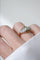 Bague 54.5 Art Déco - Bague bandeau en or rose, platine et diamants 58 Facettes