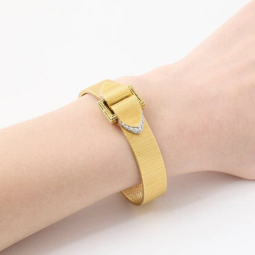 Montre Movado - Montre bracelet en or jaune 750/1000 avec diamants 58 Facettes