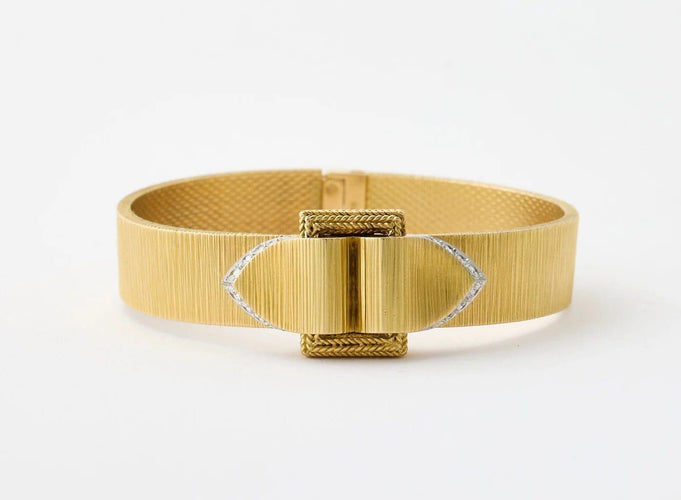 Montre Movado - Montre bracelet en or jaune 750/1000 avec diamants 58 Facettes