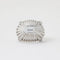 Bague 55 Bague en platine 950 sertie d’un diamant taille émeraude 1,52 ct 58 Facettes