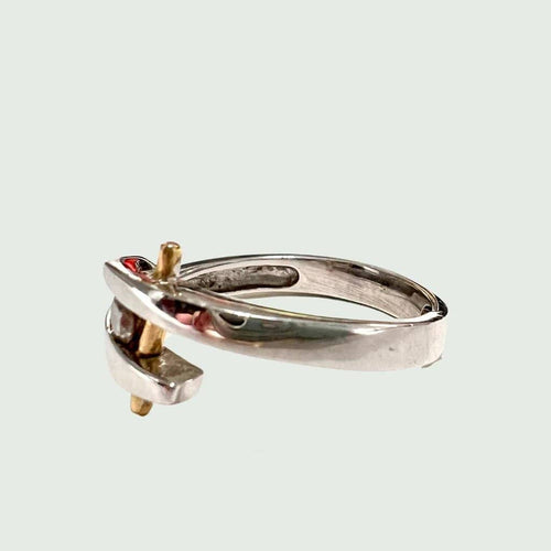Bague 55.5 Bague tige en or 18 carats et diamants 58 Facettes