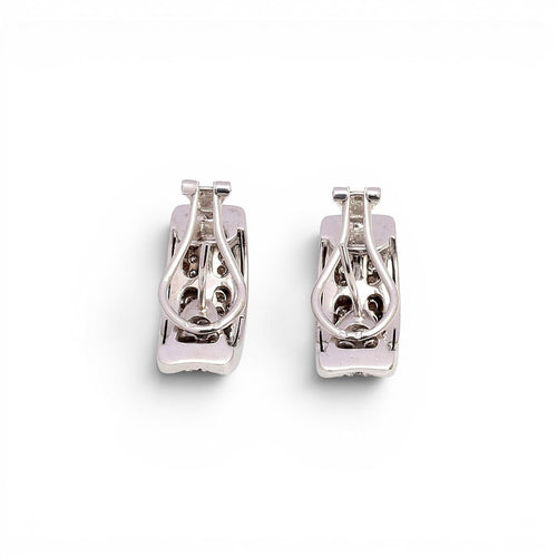 Boucles d'oreilles Boucles d’oreilles pavées de diamants 58 Facettes Q916A