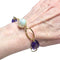 Bracelet Bracelet contemporain en or jaune 18 carats avec améthyste et perle 58 Facettes Q1000A