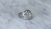 Bague 55 Bague cocktail - Bague fleur en or blanc et platine, diamants 58 Facettes