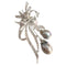 Pendentif Broche pendentif rétro en or blanc 18 carats avec diamants et perles de culture 58 Facettes Q106B(946)