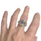 Bague 56 Bague Art déco années 1930 en or 18 ct et platine, diamants et saphirs synthétiques 58 Facettes Q896A(860)