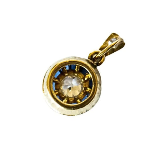 Pendentif Pendentif Art déco en or jaune 18 ct avec diamants et saphirs 58 Facettes A2613