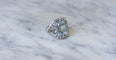 Bague 56 Bague cocktail aigue-marine et diamants 58 Facettes