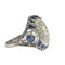 Bague 56 Bague style Art déco en platine 950 avec saphirs et diamants 58 Facettes A2673 (938)