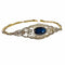 Bracelet Bracelet Art déco 1930-1935 en or 18 ct et platine avec diamants et saphirs 58 Facettes A2660
