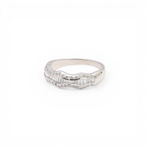 Bague 55 Bague contemporaine - Bague en or 18 ct et diamants 58 Facettes Q234B