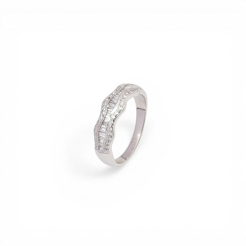 Bague 55 Bague contemporaine - Bague en or 18 ct et diamants 58 Facettes Q234B