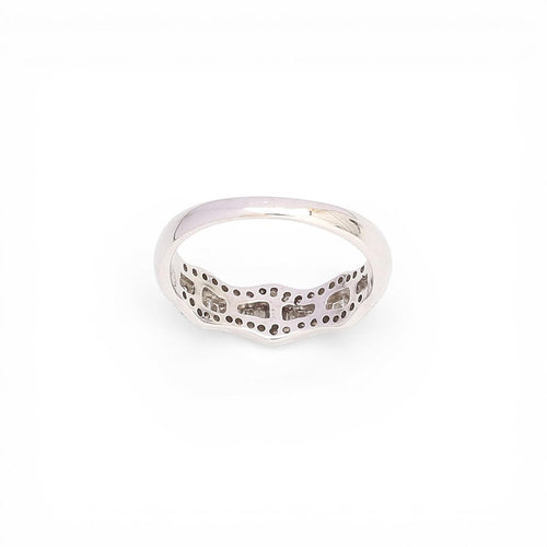 Bague 55 Bague contemporaine - Bague en or 18 ct et diamants 58 Facettes Q234B