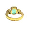 Bague 53 Silo XX - Bague en or jaune 18 ct avec diamants et émeraude 58 Facettes Q62B(918)