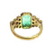 Bague 54 Bague contemporaine du XXe siècle en or jaune 18 ct avec émeraude et diamants 58 Facettes Q61B