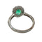 Bague 52 Bague design contemporain XXe siècle en or blanc 18 carats, diamants et émeraude 58 Facettes Q272B