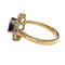 Bague 52 Bague Art déco en or 18 kt avec diamants et saphir naturel 58 Facettes Q304B(2)