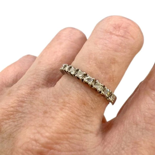 Bague 55 Bague cinquillo design contemporain en or jaune 18 ct et diamants 58 Facettes Q486